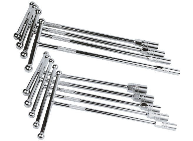 SP AIR - SOCKET SET 9PCE T-HANDLE WITH BALL END 
